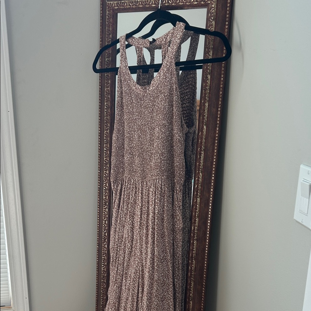 Jessica Simpson Brown Patterned Maxi Dress